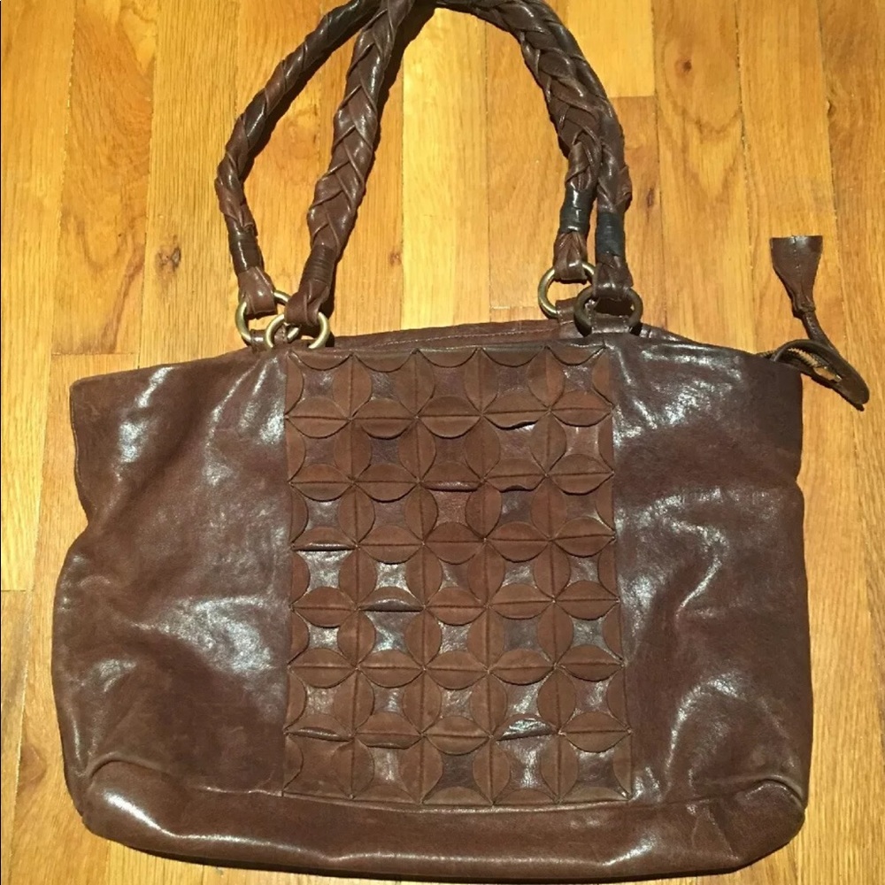 David & Scotti Brown Leather Purse Bag